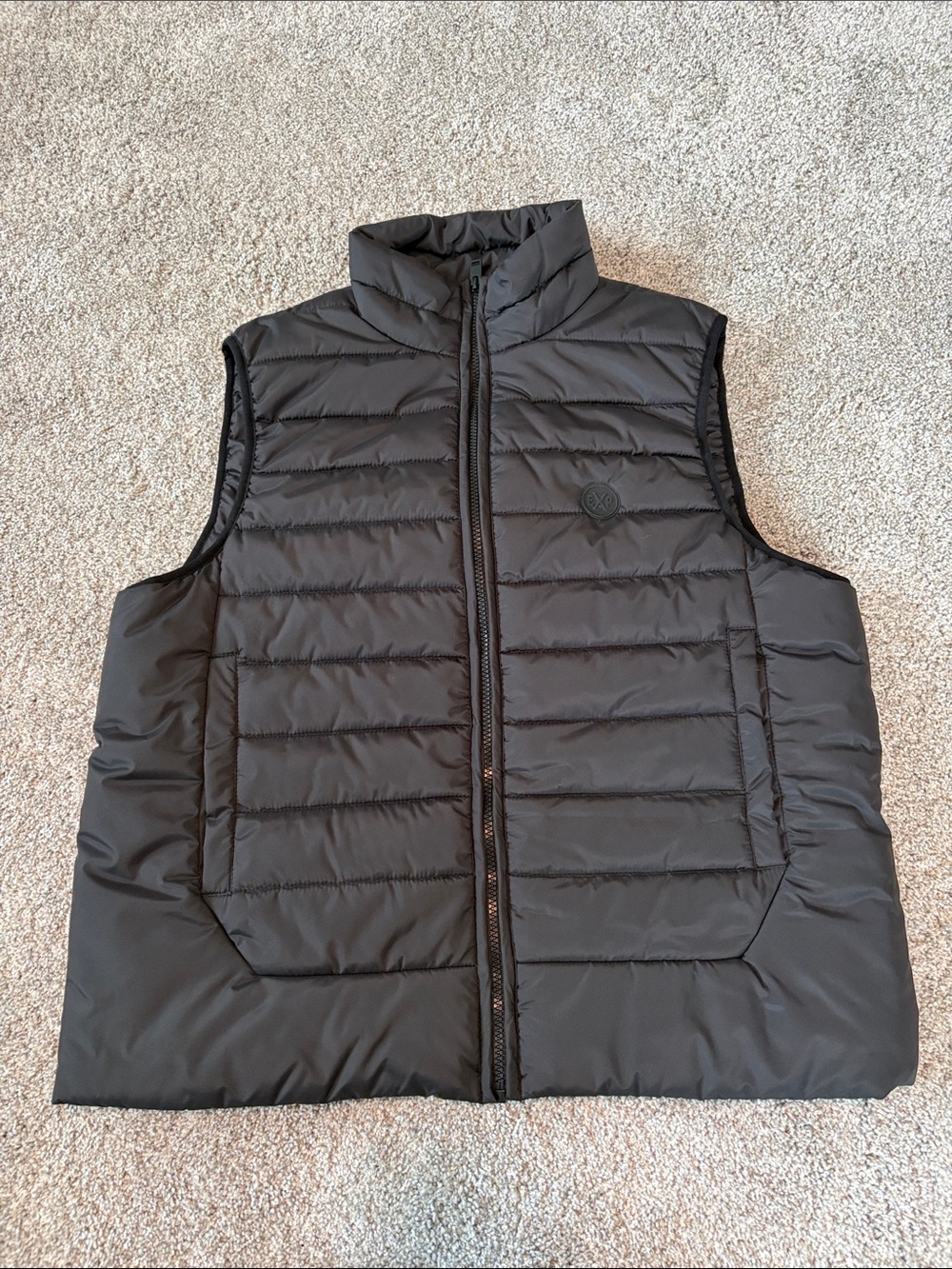 Express Men's Black Quilted Puffer Vest